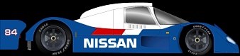Nissan P35 proposed NPTI livery. Drawing by Ryan Hicks