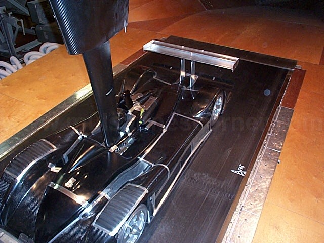 Reynard 02S wind tunnel testing in Shrivenham wind tunnel, Brackely UK.