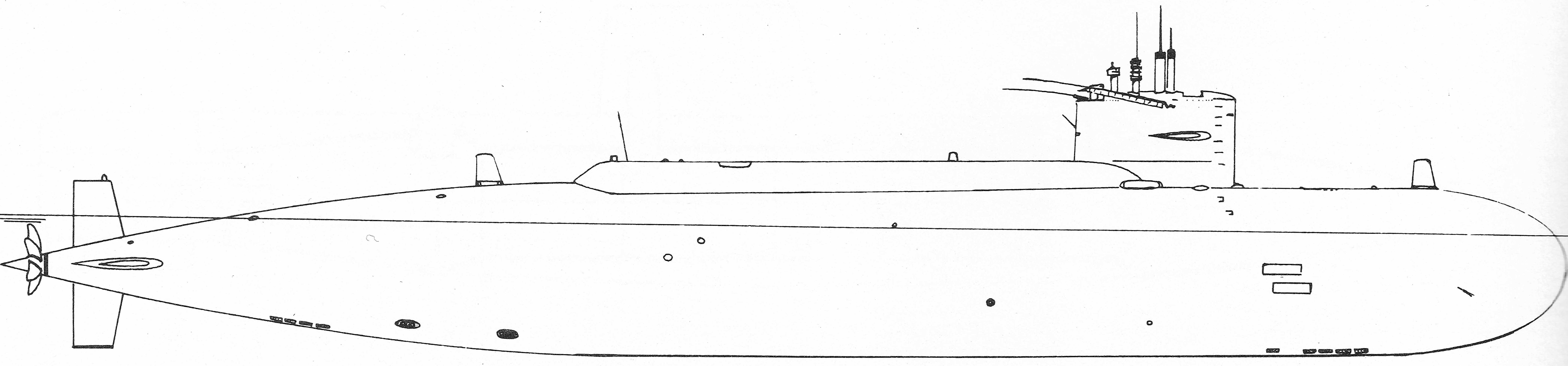 U-Boot 1:1250 ARIA MASTER USS Tullibee SSN-597 late version 1982