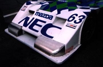 Kudzu DLY nose w/test pieces affixed, Daytona Test Days 1999, Copyright Mike Fuller, 1999