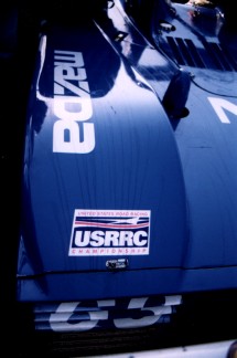 Oil drop pattern, rear of DLY, Daytona Test Days 1999, Copyright Mike Fuller, 1999